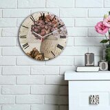 Wallity 3030MS-050 multicolor decorative mdf clock cene