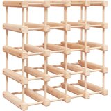 vidaXL stojalo za vino za 20 steklenic 46,5x23x46,5 trdna borovina | Shoptok.si