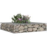  Gabionski uzdignuti krevet Srebrno 100 x 100 x 20 cm - 100 x 100 x 20 cm | shoptok.hr