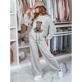DStreet Komplet damski dresowy one size oversizowy TEDDYSET jasnoszary | shoptok.hr
