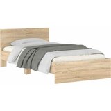  Okvir za krevet s uzglavljem boja hrasta 100x200 cm drveni | shoptok.hr