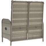  Nagibna vrtna klupa s jastucima 107 cm od poliratana siva | Eponuda.com