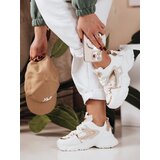DStreet Sneakersy damskie SPARKGLAM białe Cene