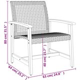  3-dijelni bistro set od poliratana i bagremovog drva bež | shoptok.hr