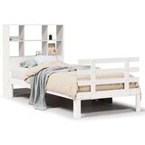 vidaXL Knjižna postelja brez ležišča bela 90x190cm trdna borovina | Shoptok.si