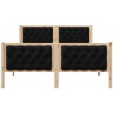  Krevetna konstrukcija Crna 150 x 200 cm Čvrsto borovo drvo | shoptok.hr