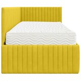  Kutni krevetni okvir s madracem s uzglavljem 2 pcs Žuta Baršun | shoptok.hr