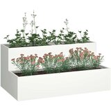  Vrtna saksija Bijelo 100 x 60 x 45 cm Čelična vrata | shoptok.hr
