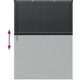 vidaXL Zavjesa za prozor sa zavjesama Ostalo Crna 135 x 175 cm Aluminij | shoptok.hr