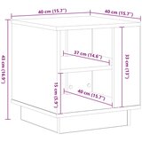  Kava Stol Crni hrast 40 x 40 x 43 cm Konstruirano drvo | shoptok.hr