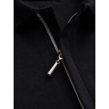 Ombre Men's polo shirt with zip neckline - black | shoptok.hr