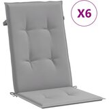  Jastuci za vrtne stolice 6 kom sivi 120 x 50 x 3 cm od tkanine | shoptok.hr
