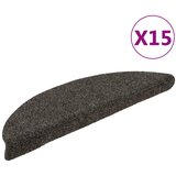  Prostirke za stepenice, samoljepljive, 15 kom 56x17x3 cm, antracit, poluokrugle | shoptok.hr