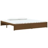  Posteljni okvir medeno rjav iz trdnega lesa 200x200 cm, (20643876) | Shoptok.si