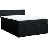  Krevet s oprugama i madracem crni 140x200 cm od tkanine | shoptok.hr