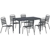  Vrtni set za objed 7 pcs Antracit Čelik s prahom | shoptok.hr
