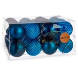  Set božićnih kuglica Plava Plastika Ø 8 cm (6 kom.) | shoptok.hr