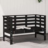  Klupa crna 111 5 x 53 x 71 cm od masivne borovine | shoptok.hr