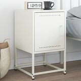vidaXL Nočna omarica bela 36x39x60,5 cm jeklo | Shoptok.si