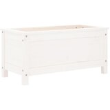 vidaXL Vrtno cvetlično korito belo 82,5x40x39 cm trdna borovina, (20981110) Cene