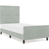 vidaXL Okvir kreveta Svjetlosiva 100x200 cm Baršun | shoptok.hr