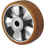 eurokraft basic PU-kolo na aluminijastem platišču, dvojni kroglični ležaji, od 2 kosov, Ø x širina kolesa 125 x 50 mm | Shoptok.si
