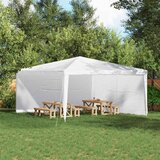  Zid šatora za zabavu 2 pcs Bijela 400 x 195 cm PE i čelik | shoptok.hr