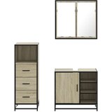  3-dijelni set kupaonskog namještaja boja hrasta sonome drveni | shoptok.hr