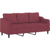  2-dijelni set sofa s jastucima crvena boja vina od tkanine | shoptok.hr