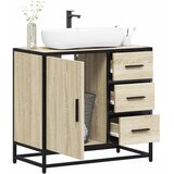 vidaXL Kupaonski ormarić za umivaonik boja hrasta 65x33x60 cm drveni Cijene
