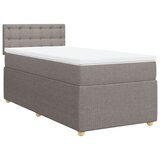 vidaXL Box spring postelja z vzmetnico taupe 90x190 cm blago, (21291714) | Shoptok.si