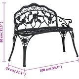  Vrtna klupa 100 cm od lijevanog aluminija crna | Eponuda.com