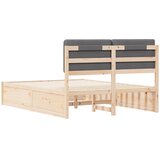  Krevetni okvir s tapiciranim uzglavljem Tamno siva 150 x 200 cm | Eponuda.com