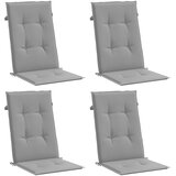  Jastuci za vrtne stolice 4 kom sivi 120 x 50 x 3 cm od tkanine | Eponuda.com