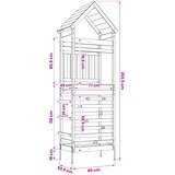 Vanjski Igrački Toranj Prirodna Masivna borovina | shoptok.hr