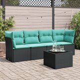 vidaXL 5-dijelni set vrtnih sofa od poliratana s jastucima crni | shoptok.hr