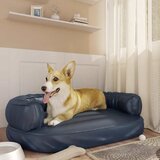  Ergonomski pjenasti krevet za pse modri 88 x 65 cm umjetna koža | shoptok.hr