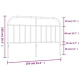  Kovinsko posteljno vzglavje črno 150 cm | Shoptok.si