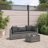 Maison Chic Seti vrtnega pohištva - Vrtna garnitura - Vrtni pohištvo set 4-delna z blazinami siv poli ratan, (21817811) | Shoptok.si