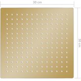  Glava za tuš od nehrđajućeg čelika 30 x 30 cm četvrtasta zlatna | shoptok.hr