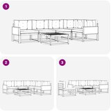  Set vanjskih sofa 6 kom. Prirodna i krem | shoptok.hr