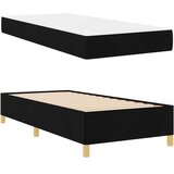 vidaXL Postelja z vzmetnico Drugo Črna in bela 90 x 190 cm blago | Shoptok.si