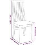  Jedilni stoli z blazinami 2 kosa Brown Solid Wood Rubber | Shoptok.si
