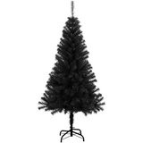 vidaXL Božično drevo med 150 LED z stojalom Črna 150 cm PVC | Shoptok.si