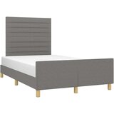 vidaXL Posteljni okvir z vzglavjem temno siv 120x190 cm tkanina | Shoptok.si