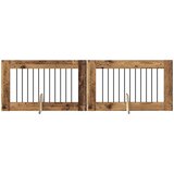  Vrata za pse s postoljem 2 pcs Staro drvo 100 x 60 cm | shoptok.hr