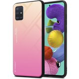 Cadorabo Ohišje, združljiv s Samsungom v rumeni - roza - dvobarvni zaščitni pokrov iz silikona TPU in hrbta iz kaljenega stekla, (20569931) | Shoptok.si