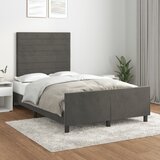 Maison Chic Posteljni okvir - Dvoposteljna postelja - Zakonska postelja brez vzmetnice temno siv 120x200 cm žamet-J12892, (21769823) | Shoptok.si