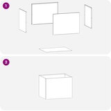  Vrtna saksija 2 kom. Crna 40 x 30 x 30 cm Čelična vrata | shoptok.hr