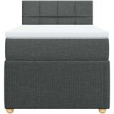 vidaXL Box spring postelja z vzmetnico temno siva 90x190 cm blago | Shoptok.si